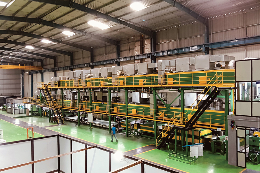 Linie de producție dublă de coacere cu acoperire dublă din aluminiu